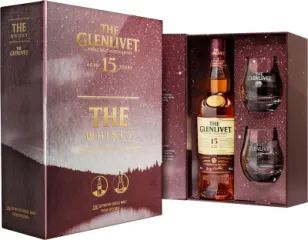 THE GLENLIVET 15 YO 0,7L + szklanki