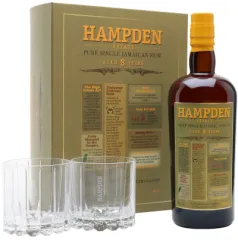 HAMPDEN ESTATE JAMAICAN RUM 8YO 46% 0,7+2 szklanki