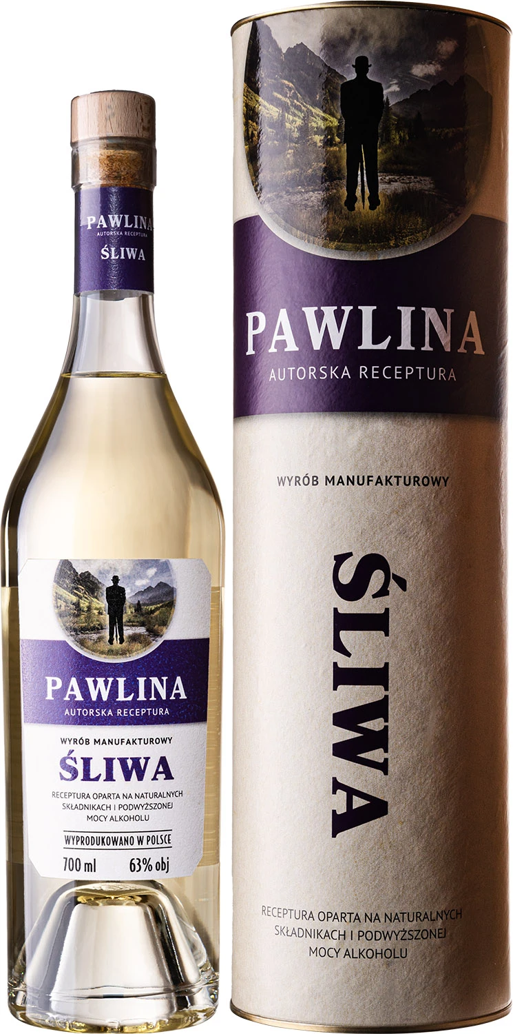 PAWLINA WÓDKA SMAKOWA ŚLIWA 0,7 63% TUBA NEW 2023