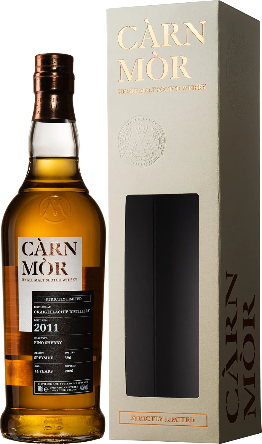 CARN MOR CRAIGELLACHIE CASK FINO SHERRY 2011 47,5% KARTONIK