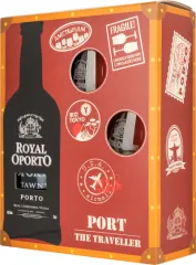 ROYAL OPORTO TAWNY PORTO 0.75L 19% THE TRAVELLER+ 2 KIELISZK