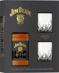 JIM BEAM BLACK 7 YO 0,7L + SZKLANKI