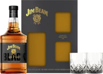 JIM BEAM BLACK 7 YO 0,7L + SZKLANKI