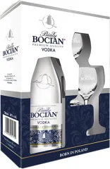 BIAŁY BOCIAN VODKA 0,7L 40% + KIELISZKI