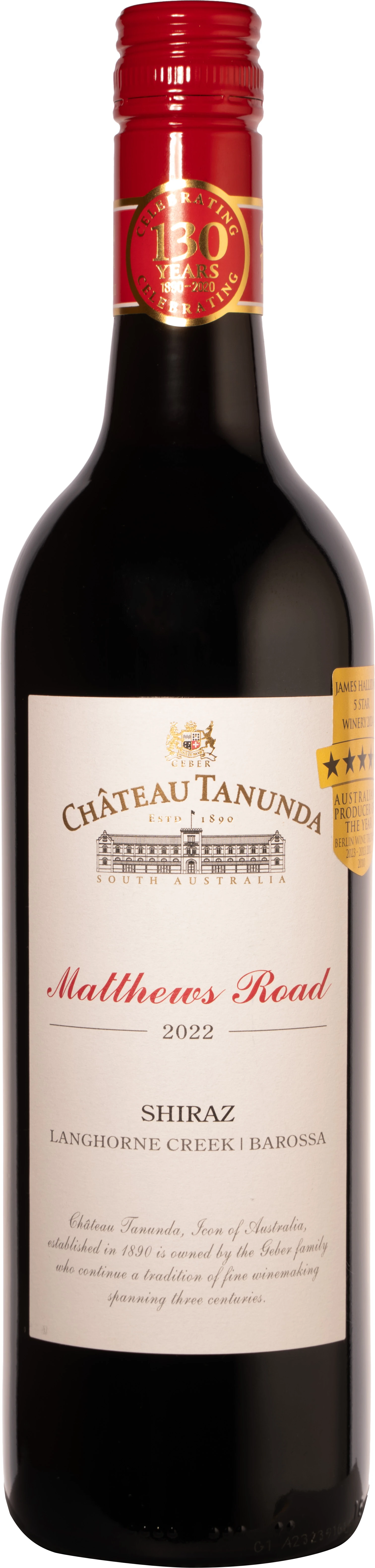 TANUNDA MATTHEWS ROAD SHIRAZ 0,75  2023