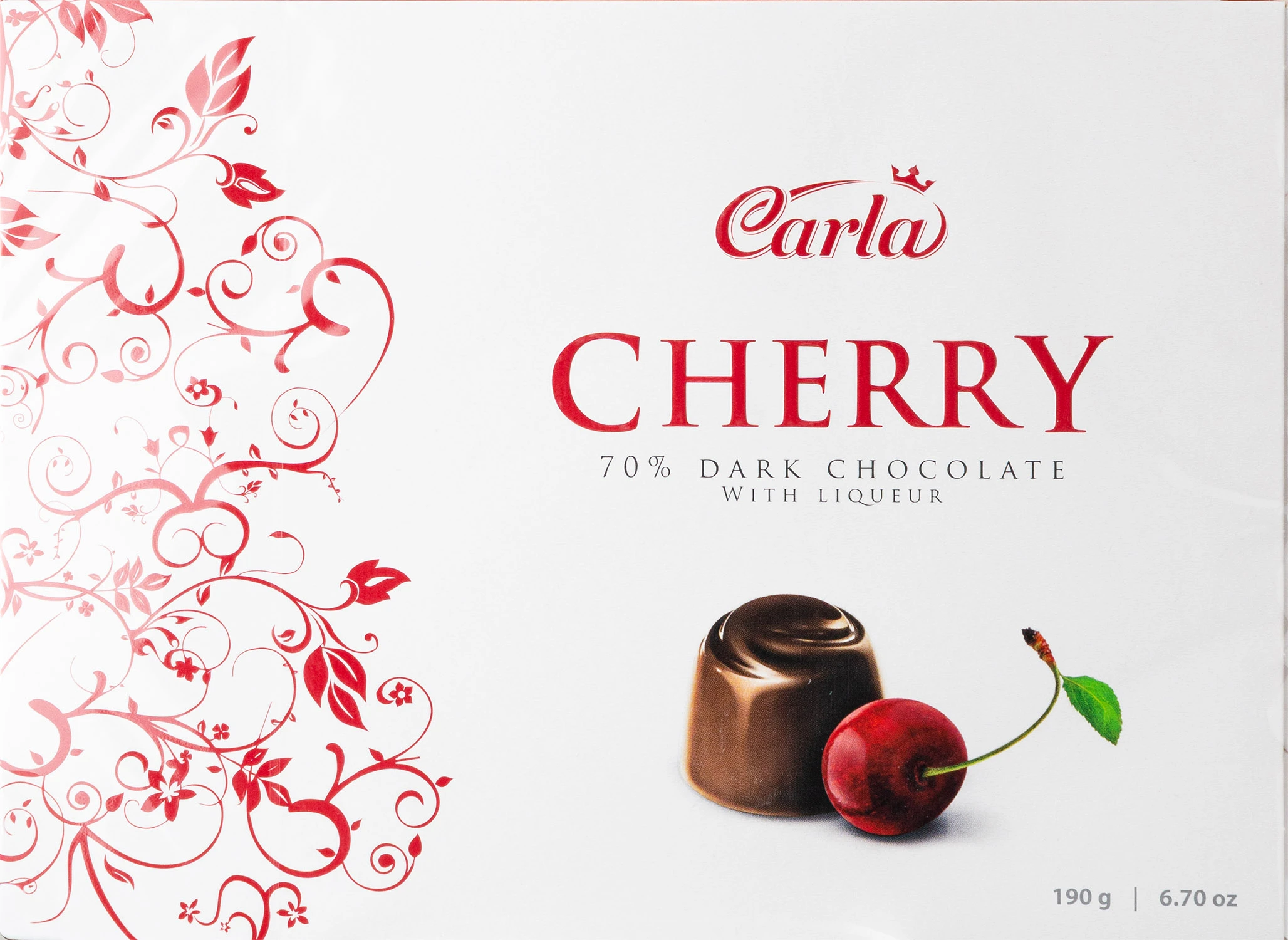 CARLA CHERRY 190g 70% DARK CHOCOLATE 20270216