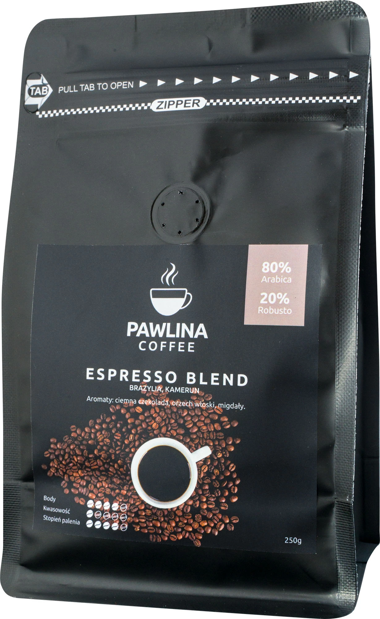 PAWLINA COFFEE 80% ARABICA 20% ROBUSTO 250G 20270421
