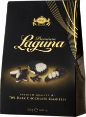 CARLA LAGUNA PREMIUM 125g 70% DARK CHOC SEASHELLS 20270210