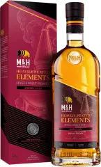 M&H HEAVILY PEATED ELEMENTS SHERRY SINGLE MALT 0,7 46% KART