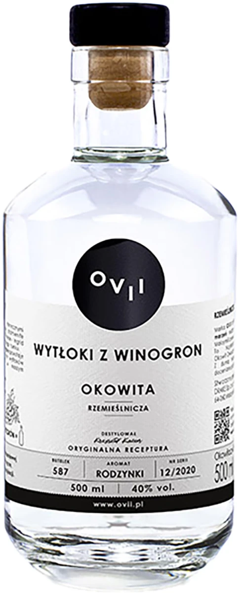 OVII OKTOWITA Z WYTŁOKÓW WINOGRON 0,5L 43%