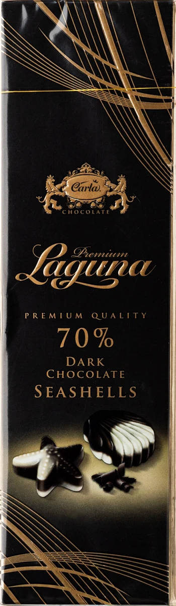 CARLA LAGUNA PREMIUM 50g 70% DARK CHOCO SEASHELLS