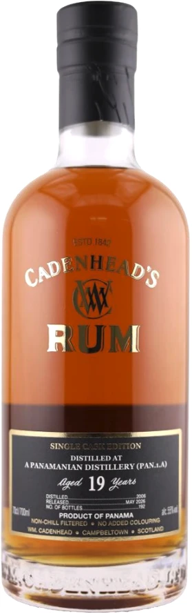 CADENHEAD'S PANAMANIAN RUM 19YO 55% 0,7L