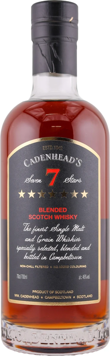 CADENHEAD'S SEVEN STAR BLENDED WHISKY 46% 0,7 ROUND BOTTLE