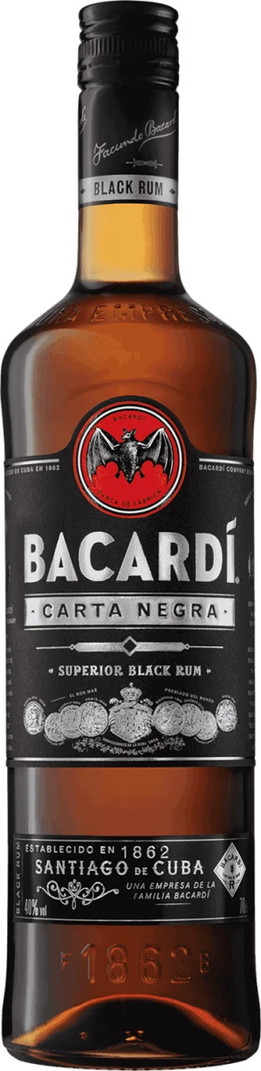 BACARDI RUM CARTA NEGRA 0,7 37,5%  BLACK  goła