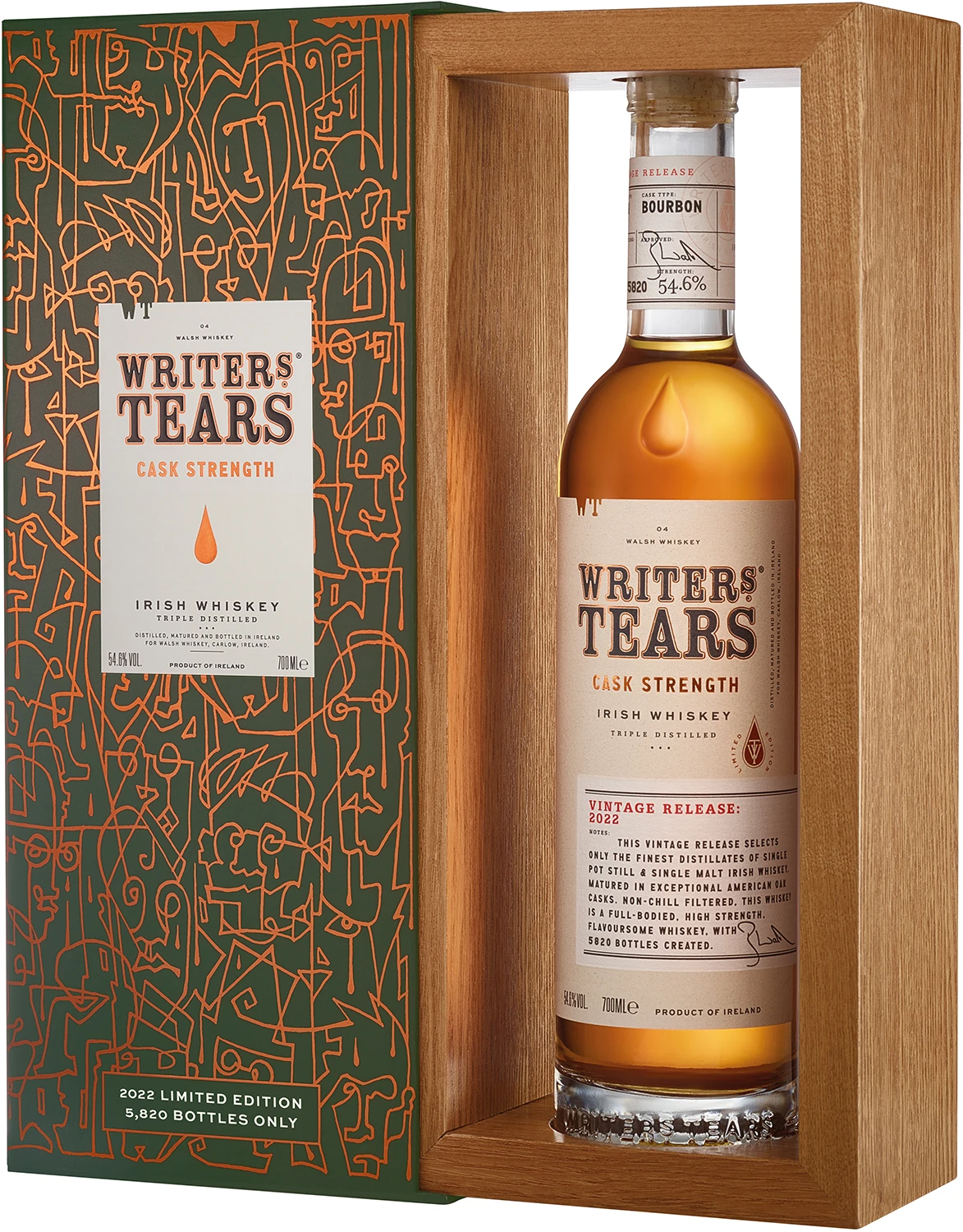WRITERS TEARS RARE CASK STRENGTH 0,7 54,6% skrzynka