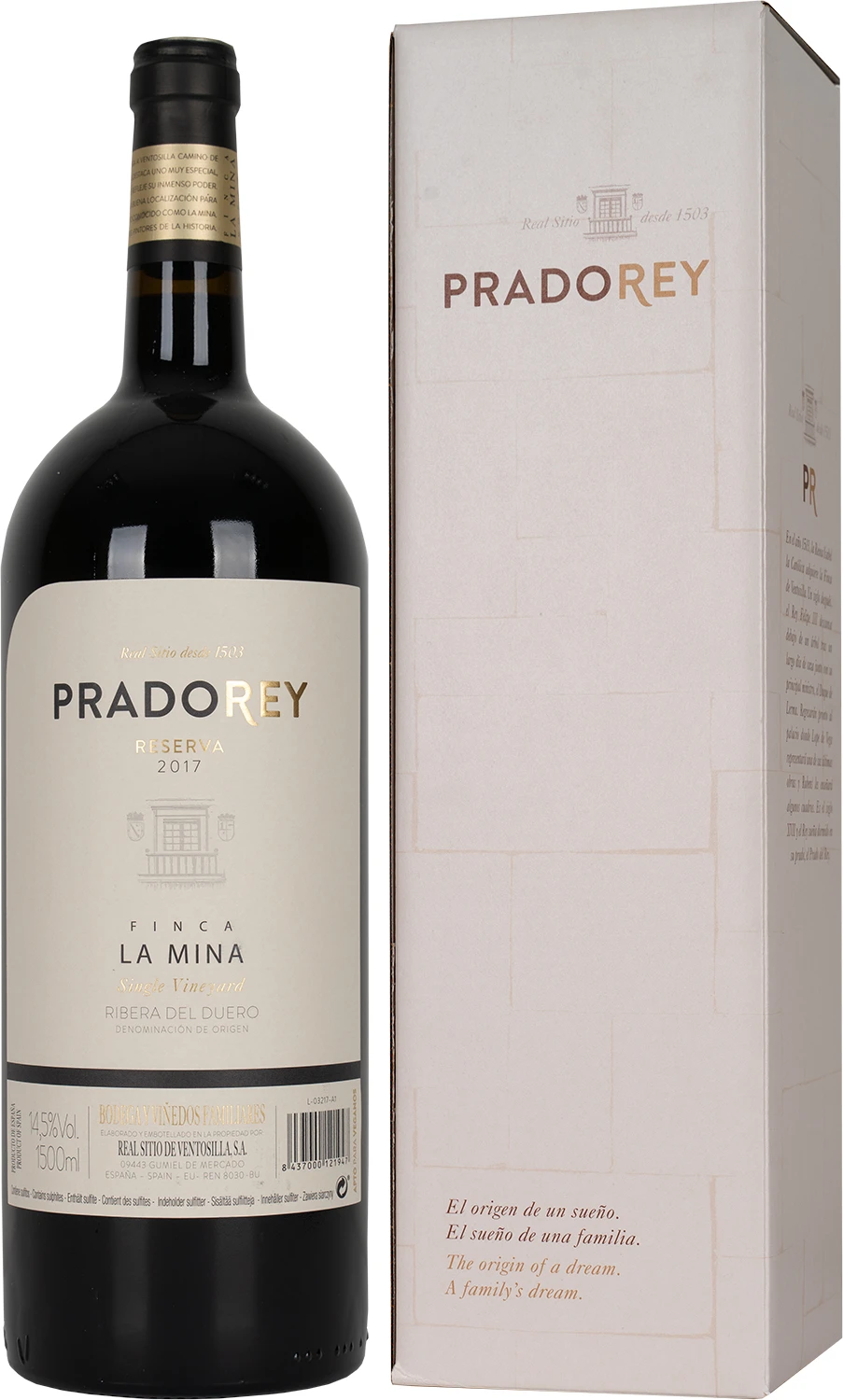 PRADOREY RESERVA 1,5L SKRZYNKA+KIELISZKI 2017