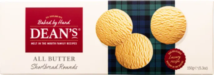 DEAN'S ALL BUTTER SHORTBREAD ROUNDS 150G 06052025