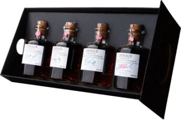 LHERAUD TASTING SET COGNAC 4X0,2 l VSOP+20+CHARLES+1995